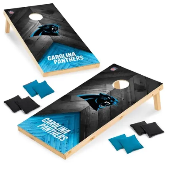 NFL Carolina Panthers 2'x4' Wood Cornhole Set image {8}