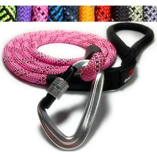 Enthusiast Gear Reflective Rope Dog Leash with Locking Carabiner for Large Medium Small Breeds and Puppy (6&rsquo; Feet) image {15}