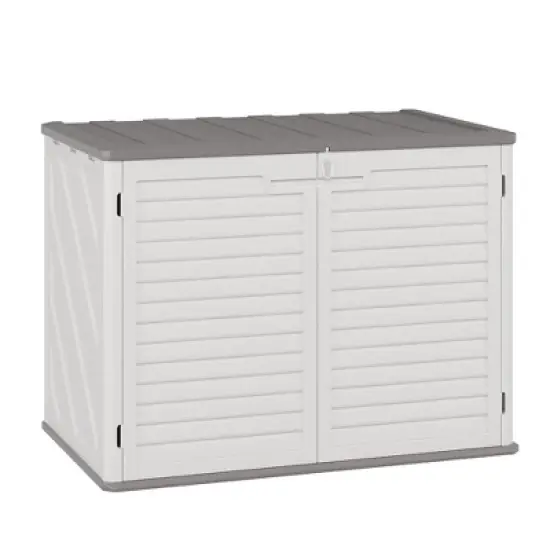 Outdoor Storage Cabinet,Waterproof Outdoor Shed with Floor,Resin Weather Resistant Tools Storage House Shed for Garden Backyard, Easy Assembly,White image {8}