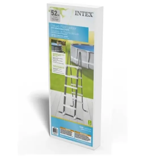 Intex Deluxe Pool Ladder with Removable Steps for 52" H Wall Above Ground Pool image {2}