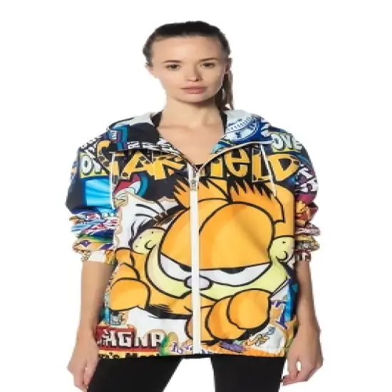 Members Only - Women's Garfield Windbreaker Oversized Jacket - Multi image {4}