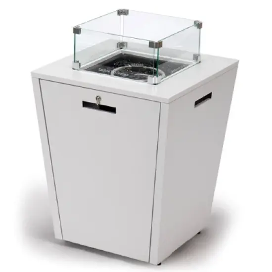 LeisureMod Chelsea Aluminum Modern Outdoor Propane Fire Pit Table with Lid, Sleek Design for Patio, Deck, Garden, Backyard, Lounge, or Poolside Area image {11}