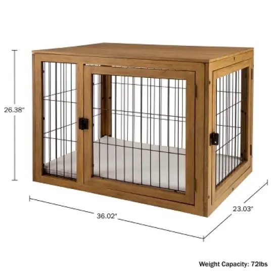 Pet Adobe Furniture-Style Dog Crate, Natural image {1}