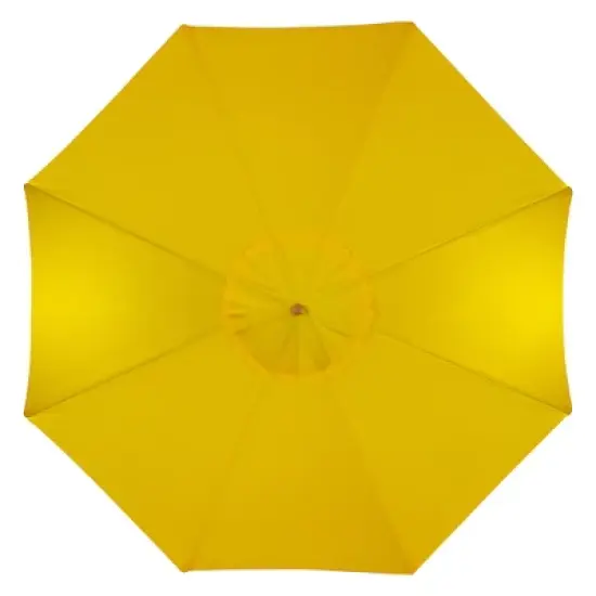 Northlight 8.5ft Outdoor Patio Market Umbrella with Wooden Pole, Yellow image {2}