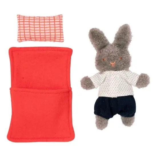Manhattan Toy Little Nook Berry Bunny Stuffed Animal with Removable Clothing, Sleeping Bag & Keepsake Box image {2}