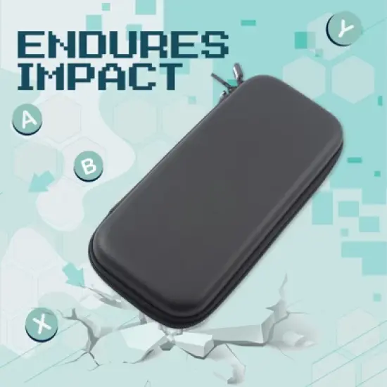 Insten Carrying Case with 10 Game Card Holder Slots for Nintendo Switch & OLED Model, Controllers & Accessories, Portable Travel Cover, Black image {8}