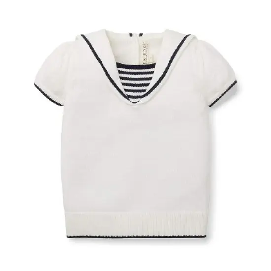Hope & Henry Girls' Sailor Sweater Top, Infant image {6}
