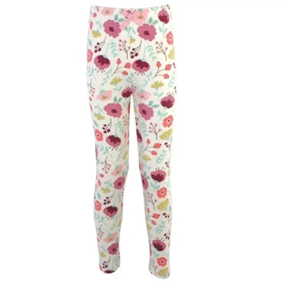 Touched by Nature Baby, Toddler, Big Kids and Youth Girl Organic Cotton Leggings 4pk, Botanical image {4}