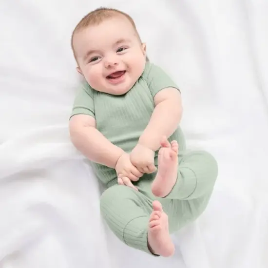 Carter's Just One You&reg; Baby 3pk Bodysuit - Green/White image {4}