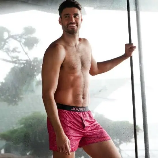 Jockey Generation&trade; Men's Microfiber Boxers 3pk - Gray/Navy Blue/Red image {4}