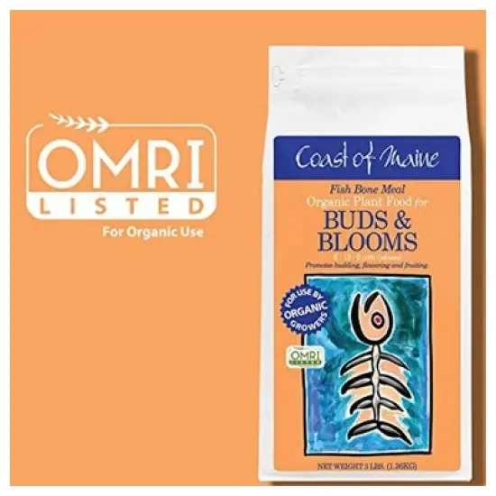 Coast of Maine OMRI Listed Fish Bone Meal Pack Organic Compost Potting Soil Blend for Container Gardens and Flower Pots, 3 Pound Bag image {2}