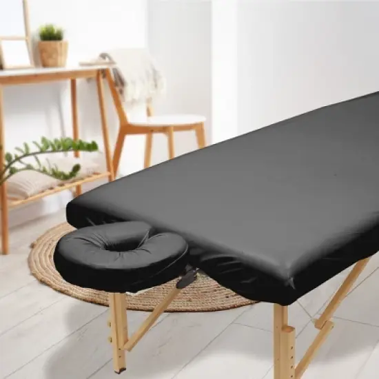 Saloniture 2-Piece Waterproof Massage Table Sheet Set - Includes Machine Washable Fitted Sheet and Face Cradle Cover image {5}