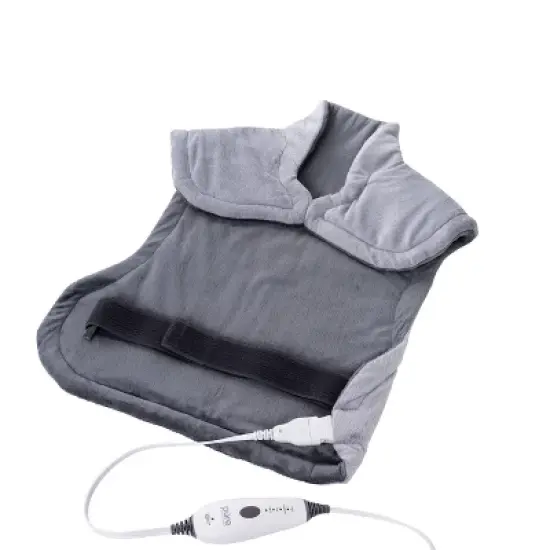 Pure Enrichment PureRelief XL Extra-Long Back and Neck Heating Pad - 29" x 24" - Gray image {9}