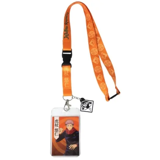 Jujutsu Kaisen Yuji Itadori Keychain ID Badge Holder Lanyard w/ Rubber Pendant image {3}