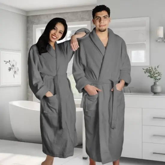 Women's Ultra-Absorbent Cotton Bathrobe by Blue Nile Mills image {6}