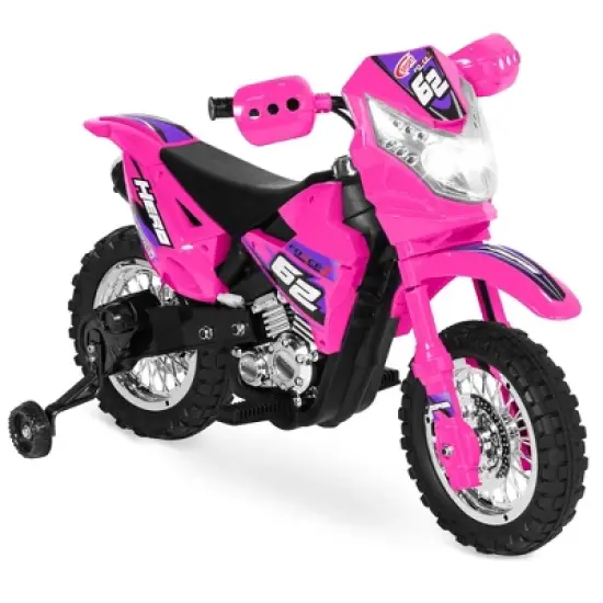 Best Choice Products 6V Kids Electric Battery Powered Ride On Motorcycle w/ Training Wheels, Lights, Music image {10}