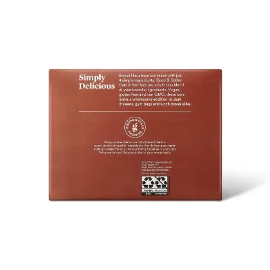 Date and nut Bars Chocolate Chip Cookie Dough - 16oz/10ct - Good & Gather&trade; image {3}
