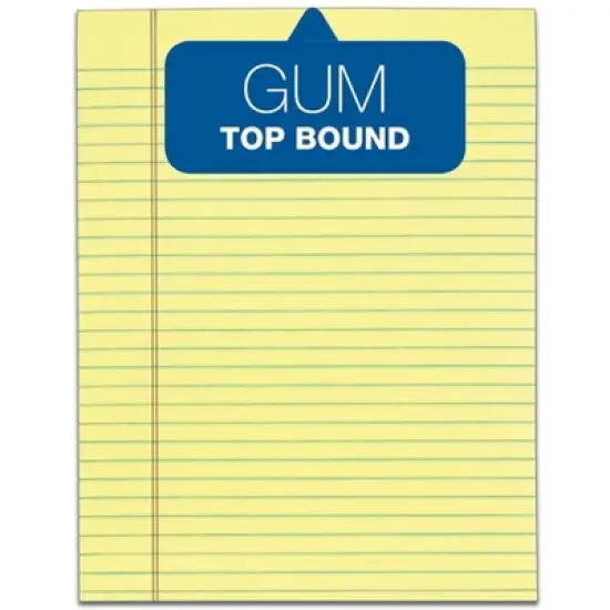 Tops The Legal Pad Glue Top Pads Legal/Wide 8 1/2 x 11 Canary 50 Sheets Dozen 7522 image {4}