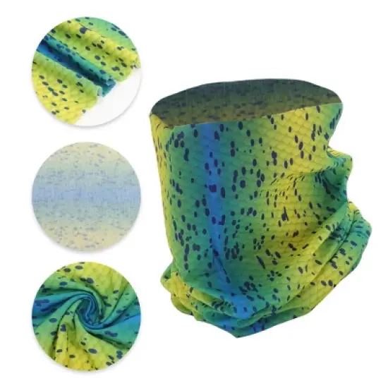 Unique Bargains Sunscreen Stripes Pattern Face Scarf Mask Blue Yellow 1 Pc image {2}