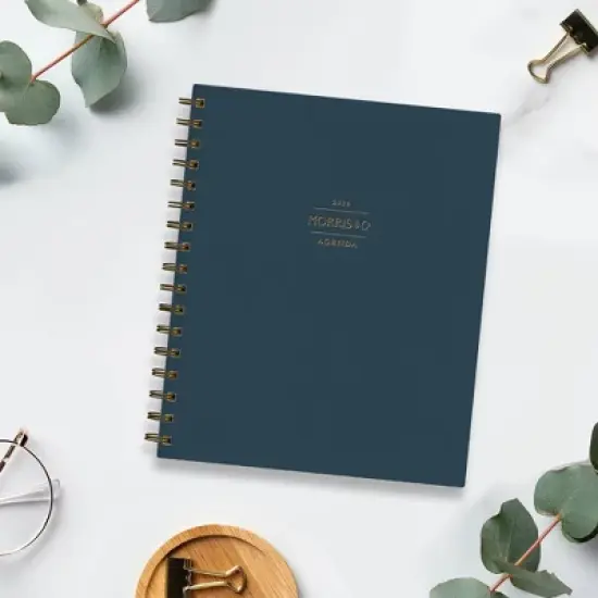 Morris & Co. by Blue Sky 7"x9" 2026&nbsp;Weekly/Monthly Wirebound Planner Hardcover Inky Fingers Bookcloth image {1}