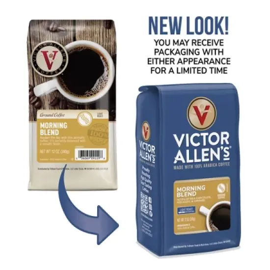 Victor Allen's Coffee Morning Blend Ground Coffee, Light Roast, 6 Pack - 12oz Bags image {2}