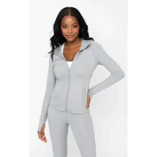 Yogalicious - Women's Slim Fit Hooded Track Jacket image {14}