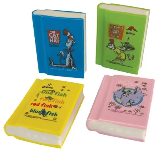 Themed Book Shape Erasers, 8 pcs image {2}