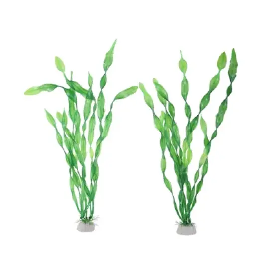 Unique Bargains Aquarium Decorations Fish Tank Artificial Plants Green 12.20" 10 Pcs image {4}