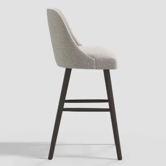 Geller Modern Counter Height Barstool Gray Boucle - Threshold&trade;: Upholstered, Rubberwood Frame, 250lb Capacity image {2}