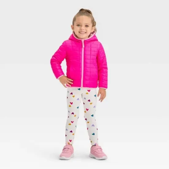 Toddler Puffer Jacket - Cat & Jack&trade; Pink image {2}