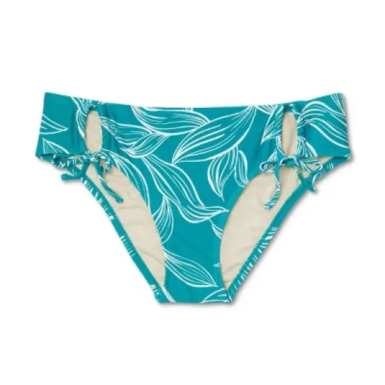 Adjustable Bikini Maternity Bottom - Isabel Maternity by Ingrid & Isabel&trade; Turquoise Green Floral image {3}