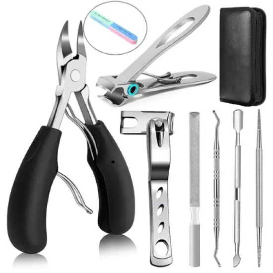 7Pcs Toenail Clippers for Seniors Thick Toenails, Heavy Duty Toe Nail Clippers Adult Thick Nails image {6}