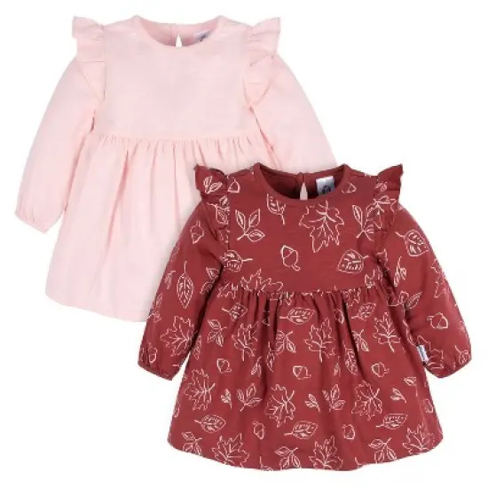 Gerber Baby & Toddler Girls Babydoll Dresses, 2-Pack image {9}