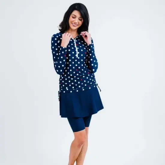 Calypsa Half-Zip Nora Swim Top image {7}