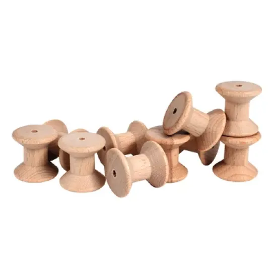 TickiT Wooden Spools, Set of 10 image {1}