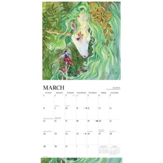 Willow Creek Press 12"x12" 2026 Unicorns by Sara Burrier Wall Calendar image {2}