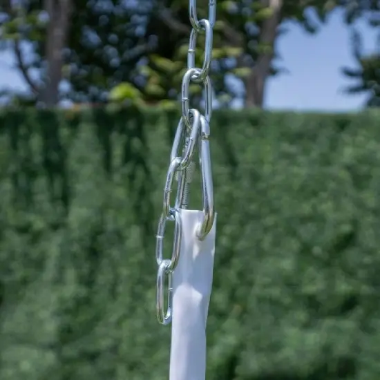 The Swing Company Yonkers Metal Swing Set with Glide Ride Trapeze Bar and 5' Slide image {8}