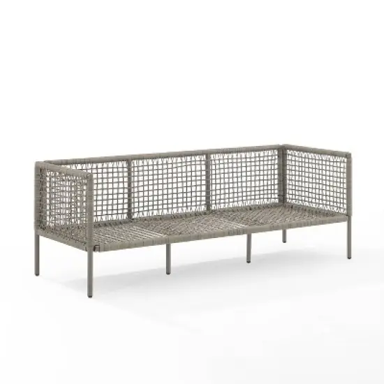 Cali Bay Outdoor Wicker Sofa - Taupe/Light Brown - Crosley image {7}