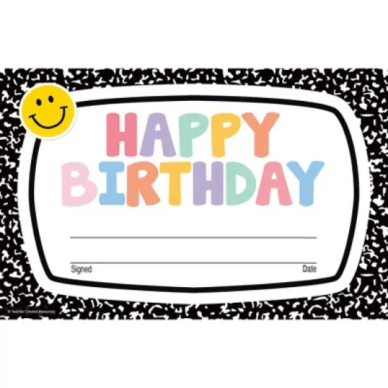 Teacher Created Resources&reg; Cool for School Happy Birthday Awards, 30 Per Pack, 6 Packs image {1}