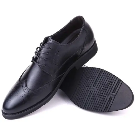 Mio Marino Men's Speckled Wingtip Laced Dress Shoes image {5}