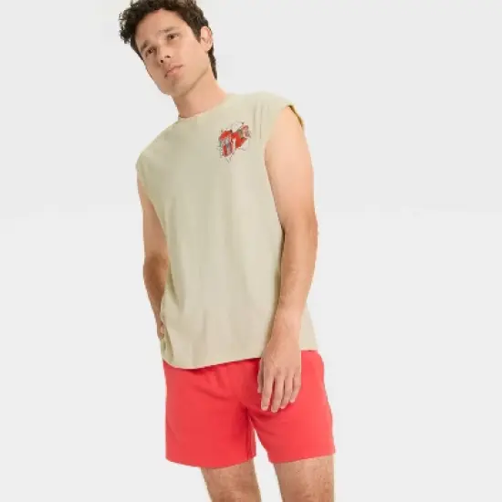 Men's Icee Graphic Muscle Tank Shirt - Original Use&trade; Beige image {1}