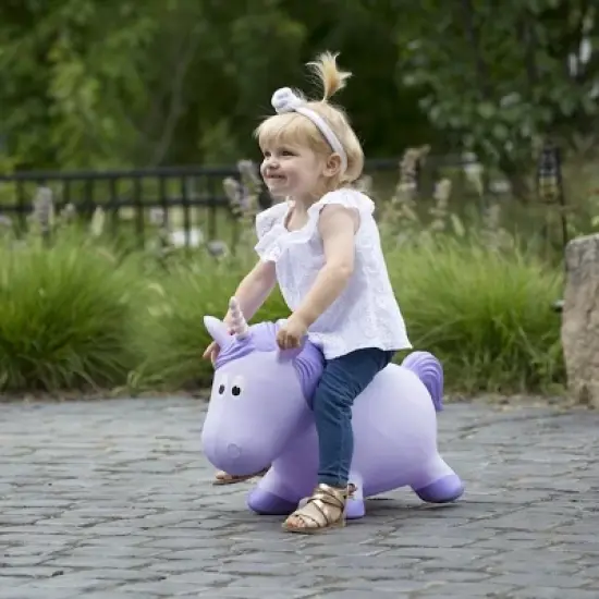 Farm Hoppers Inflatable Bouncing Purple Unicorn image {2}