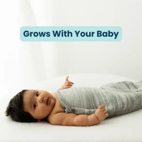 Swaddelini Grey Swaddle Sleep Sack image {4}