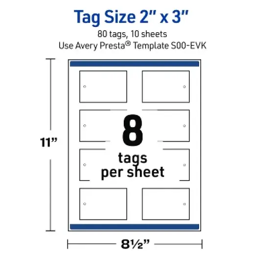 Avery Rectangle Tags, Pre-Printed Floral Design, 2" x 3" image {4}