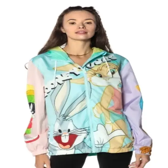 Members Only Women's Looney Tunes Colorblock Windbreaker Jacket image {4}