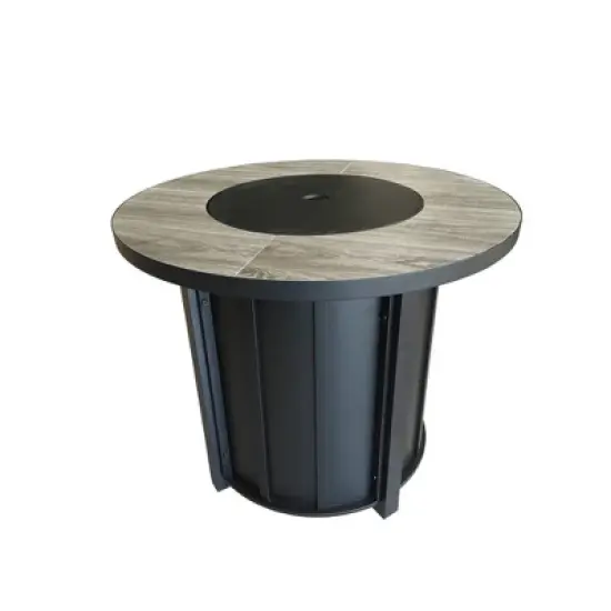 Faux Wood Tile Top Outdoor Patio Fire Pit - AZ Patio Heaters image {4}