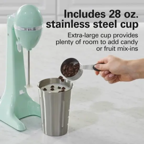Hamilton Beach Drinkmaster Drink Mixer 732: Specialty Appliance, 2 Speeds, 28oz Capacity, Dishwasher-Safe Parts, White image {2}