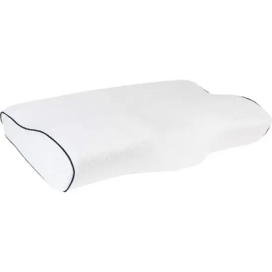 Healthy Spirit Contour Cervical Neck Pillow | Neck Pillow for Pain Relief Orthopedic Neck Support Shoulder Pain, White, 1 Count image {1}