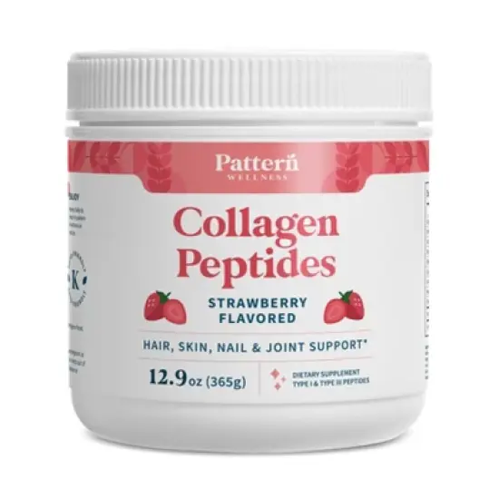 Pattern Wellness Collagen Peptides Powder - Strawberry Flavor (12.9 ounces) image {7}