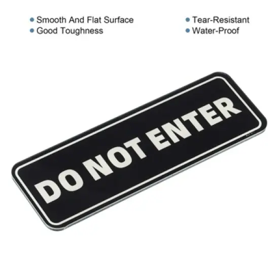 Unique Bargains Acrylic Self-Adhesive Decor Business Do Not Enter Sign image {3}